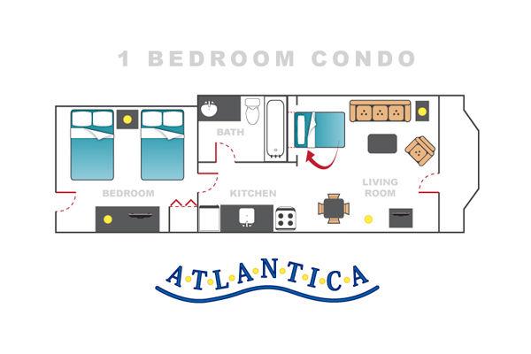 Atlantica Resort - 1 Bedroom Oceanfront Condo - South