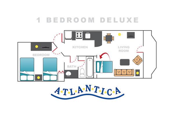 Atlantica Resort - 1 Bedroom Oceanfront Deluxe Condo
