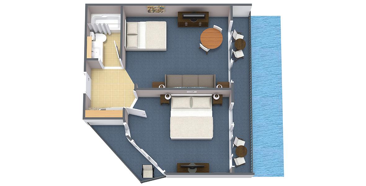Ocean Reef Resort - 1 Bedroom Oceanfront King Suite